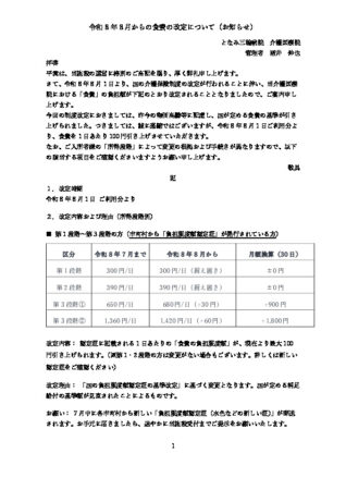食費変更についてのサムネイル